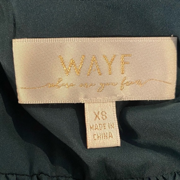 WAYF The Zoey Short Sleeve Wrap Pine Green Gown - Picture 10 of 11